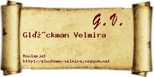 Glückman Velmira névjegykártya